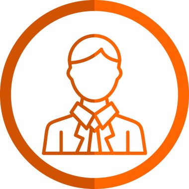 Benzersiz erkek öğretmen vektör çizgisi simgesi