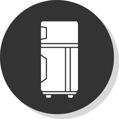 buzdolabı simgesi, vektör illüstrasyonu basit tasarım