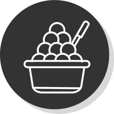 Köfteli kase, vektör çizimi 