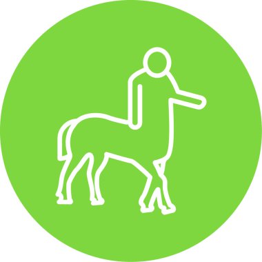 Centaur simgesi, ince çizgi biçimi 