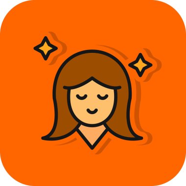 kadın avatar simgesi, vektör illüstrasyonu 