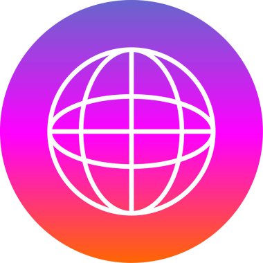 Bir dünya simgesinin vektör illüstrasyonu