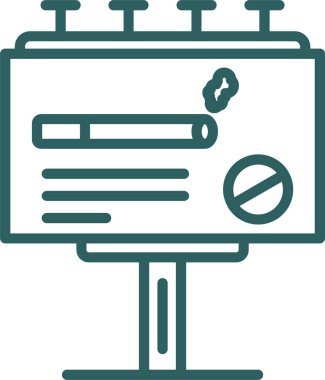 reklam panosu simgesi, vektör illüstrasyonu basit tasarım