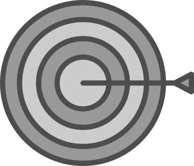 Hedef simgenin vektör illüstrasyonu 