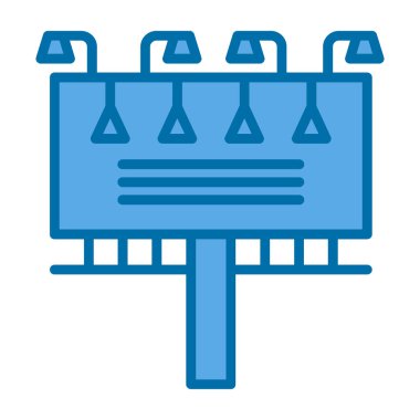 reklam panosu simgesi, vektör illüstrasyonu basit tasarım