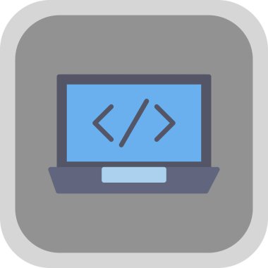 Kodlama simgesinin vektör illüstrasyonu 