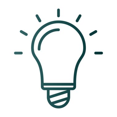 ampul düz simgesi, vektör illüstrasyonu