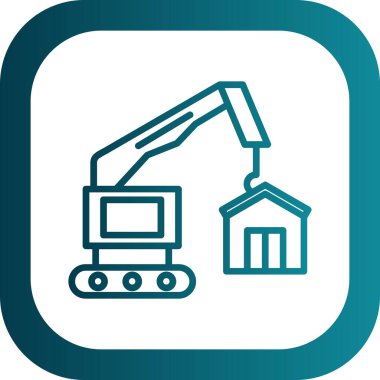 vektör yapı vinç simgesi