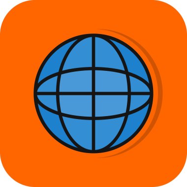 Genel ağ simgesinin vektör illüstrasyonu