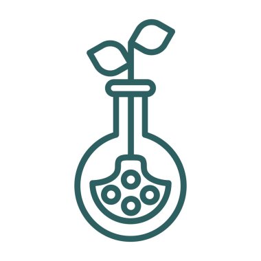 Yaprak çizgisi ve biçim vektör illüstrasyonlu matara