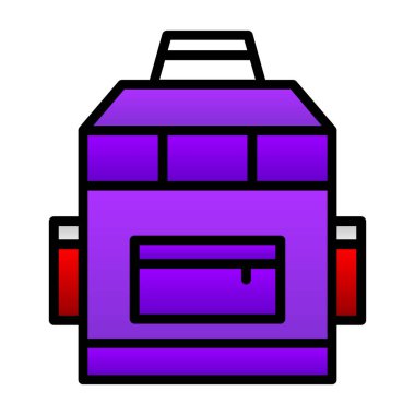 mor bavul ikon vektör illüstrasyon tasarımı