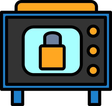 güvenlik güvenli simgesi illüstrasyonu 