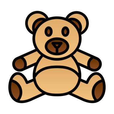 Kurdele vektör ikonu tasarımlı sevimli oyuncak ayı