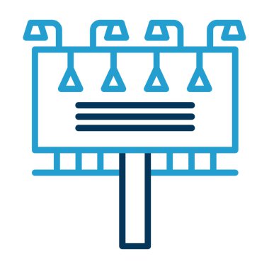 reklam panosu simgesi, vektör illüstrasyonu basit tasarım