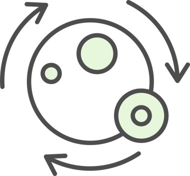 Bir gezegen simgesinin vektör illüstrasyonu