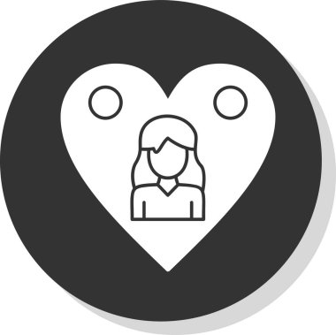 Kadınlar günlük web simgesi basit illüstrasyon 