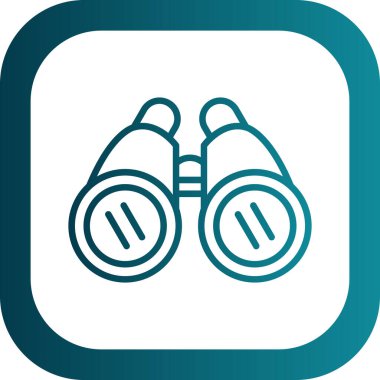 Dürbün simgesi, vektör illüstrasyonu basit tasarım