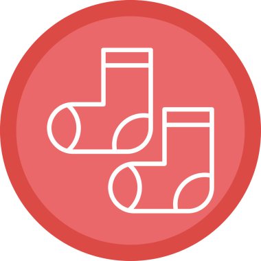 iki çorap düz simgesi, vektör illüstrasyonu