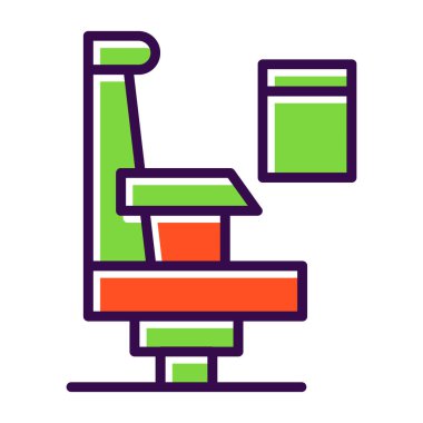 Uçak koltukları vektörü. Web simgesi basit illüstrasyon 