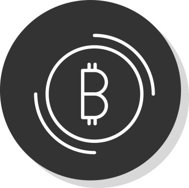 bitcoin. Web simgesi basit illüstrasyon 