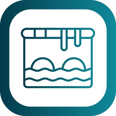 Su dalgası simgesinin vektör illüstrasyonu