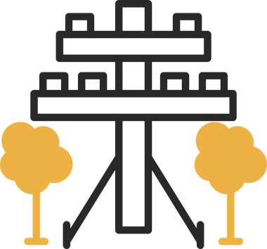 Yedek kulübesi Web simgesi basit illüstrasyon