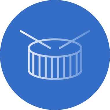 Vektör illüstrasyonu, Davul simgesi.