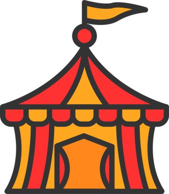 Sirk çizgisi vektör simgesi