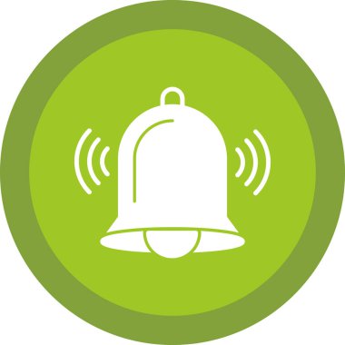 Tek izole çan simgesinin vektör illüstrasyonu 