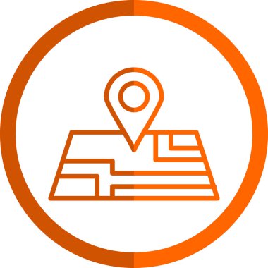 harita pin konumu simgesi düz biçimli