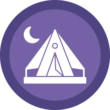 çadır simgesi, vektör çizimi 