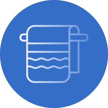 Havlu simgesi, vektör illüstrasyonu basit tasarım