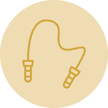 Düz renk simgesini atla. İp atlıyorum. İzole vektör illüstrasyonu