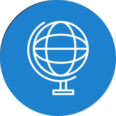 Küre. Web simgesi basit illüstrasyon