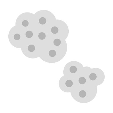 Düz biçimde bakteri simgesi. Web için vektör illüstrasyonu