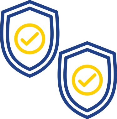 Güvenlik kalkanı simgeleri. vektör illüstrasyonu.