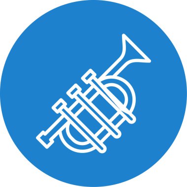 Trompet simgesinin vektör çizimi