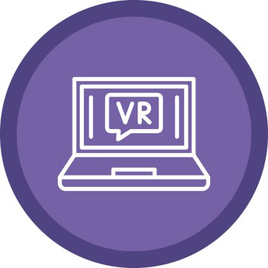 Vr. Web simgesi basit illüstrasyon