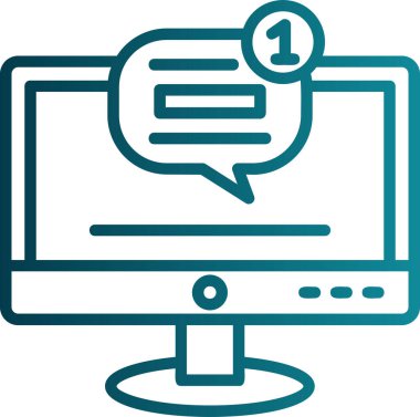 Bilgisayar. Web simgesi basit tasarım