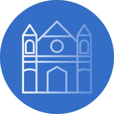 Kiliseye. Web simgesi basit illüstrasyon