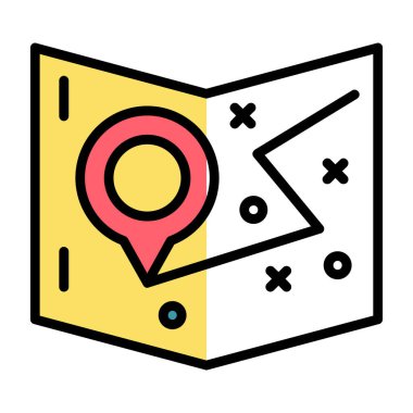 konum simgesi, vektör çizimi