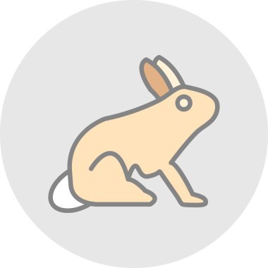 Tavşan simgesi vektör illüstrasyonu