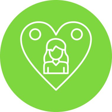 Kadınlar günlük web simgesi basit illüstrasyon 