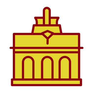 Bina. Web simgesi basit illüstrasyon