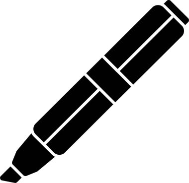 İşaretleyici kalem simgesi, vektör illüstrasyonu basit tasarım