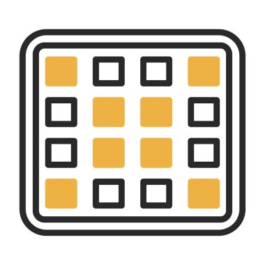 waffle düz vektör simgesi 