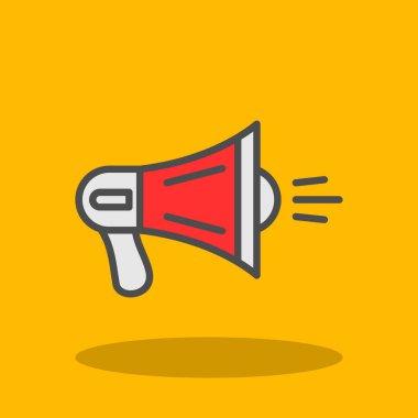 megafon simgesi, vektör illüstrasyonu basit tasarım