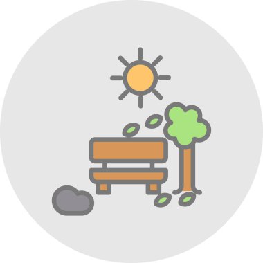 Doğa simgesinin vektör illüstrasyonu