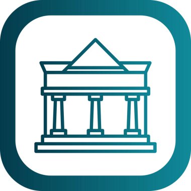 eşsiz yapı ve müze vektör simgesi