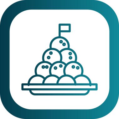 Köfteli kase, vektör çizimi 